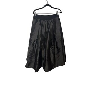 Joan Rivers Black Satin Midi Skirt Party Cocktail Evening Small‎ Petite SP